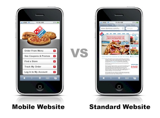 Mobile Website vs Standard Website
